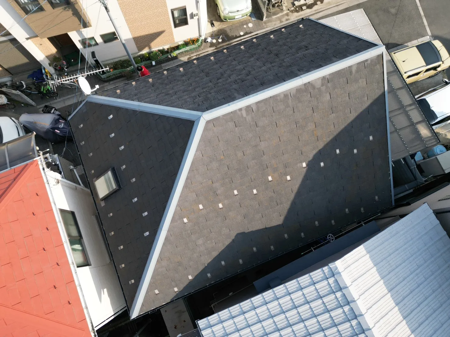 屋根施工前(ドローン調査 撮影時)